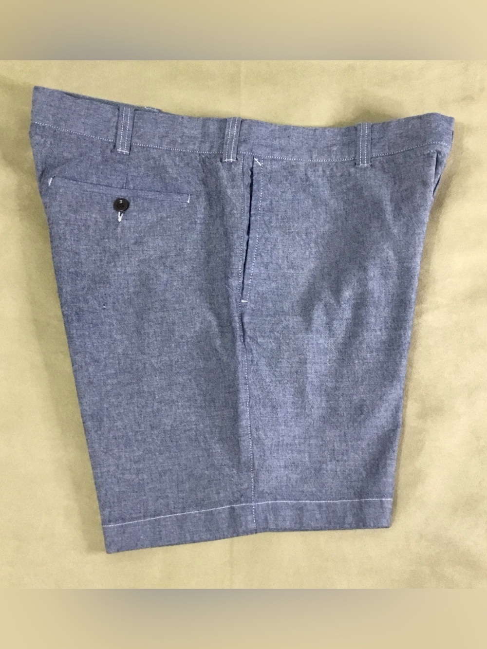 J. Crew men’s stretch blue chambray 7” shorts size W38 - M216